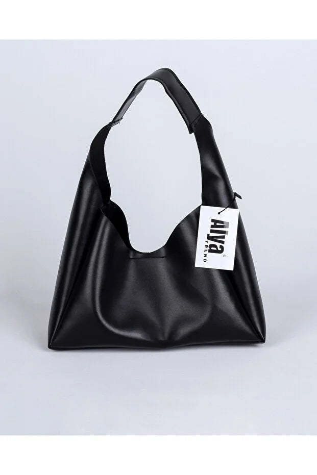 Women's Faux Leather Handle Small Size Hand and Shoulder Bag Cream