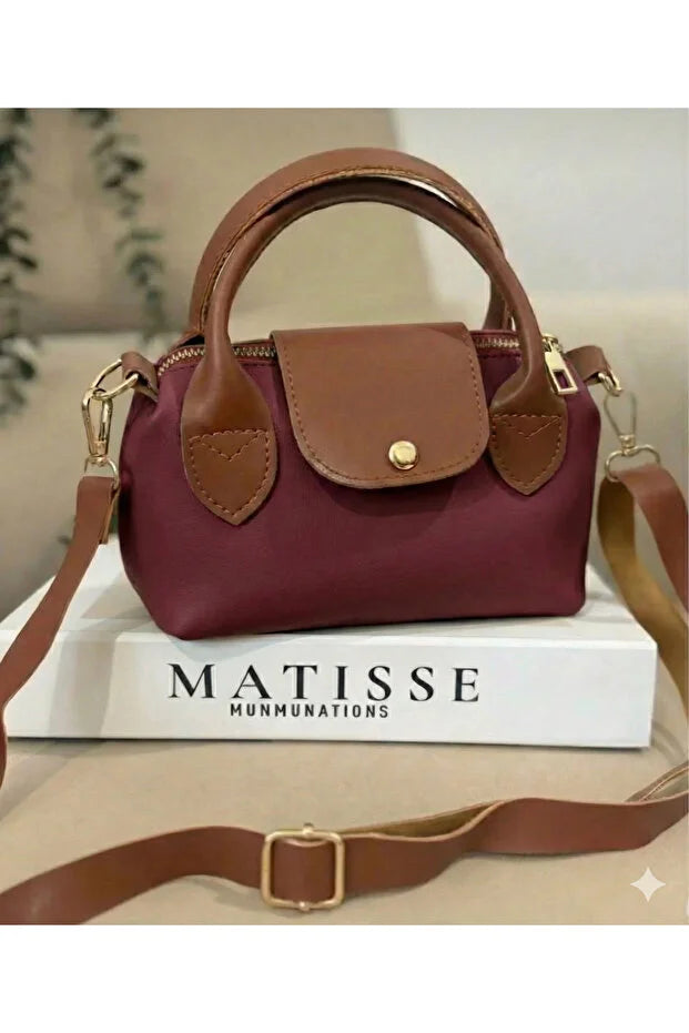 Women's Bitter Brown Mini Hand and Shoulder Bag 13X20Cm