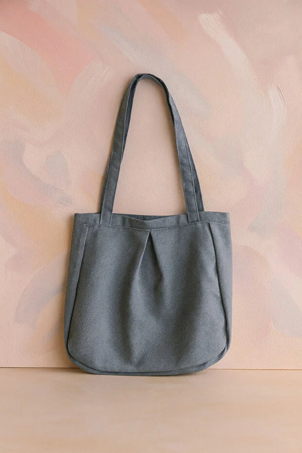 Water Green Multi-Purpose Premium Oversize Polka Dot Medium Size Canvas Women's Hand and Shoulder Bag