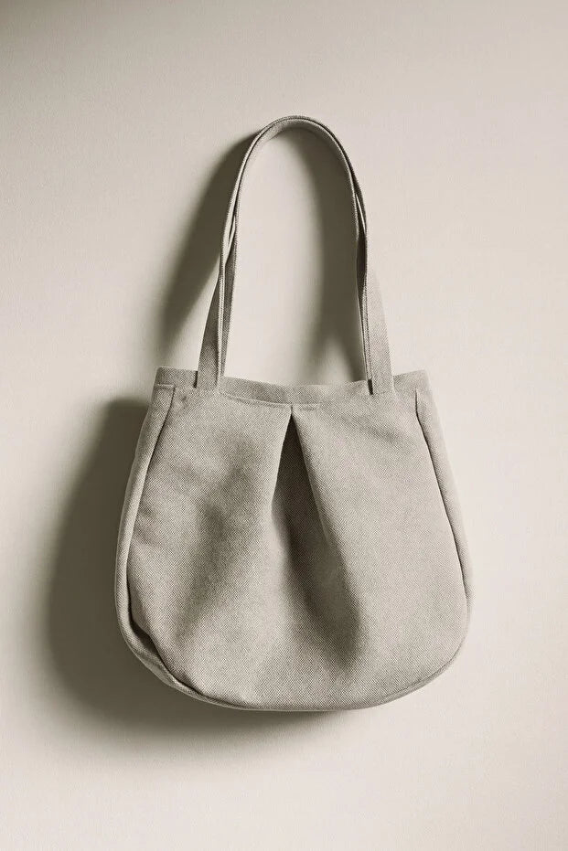 Water Green Multi-Purpose Premium Oversize Polka Dot Medium Size Canvas Women's Hand and Shoulder Bag