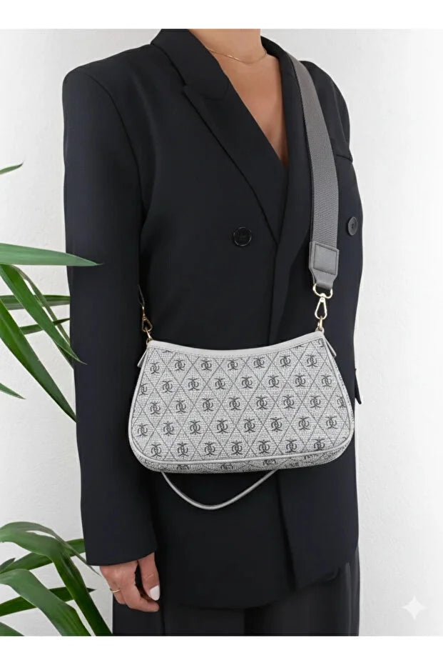 Shift Co Black Faux Leather Hand and Shoulder Bag with Snap Closure