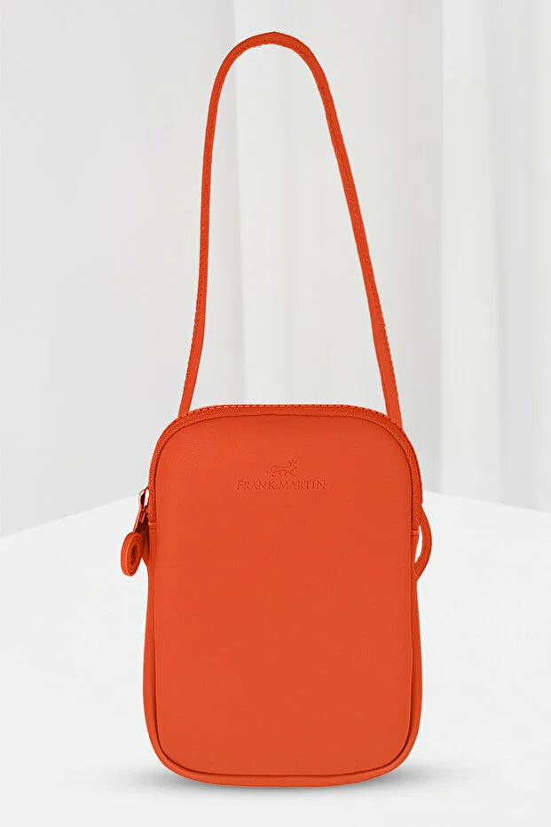 Frank Martin Venice Original - Tan Phone Holder Shoulder Bag with Cross Adjustable Strap and Zipper