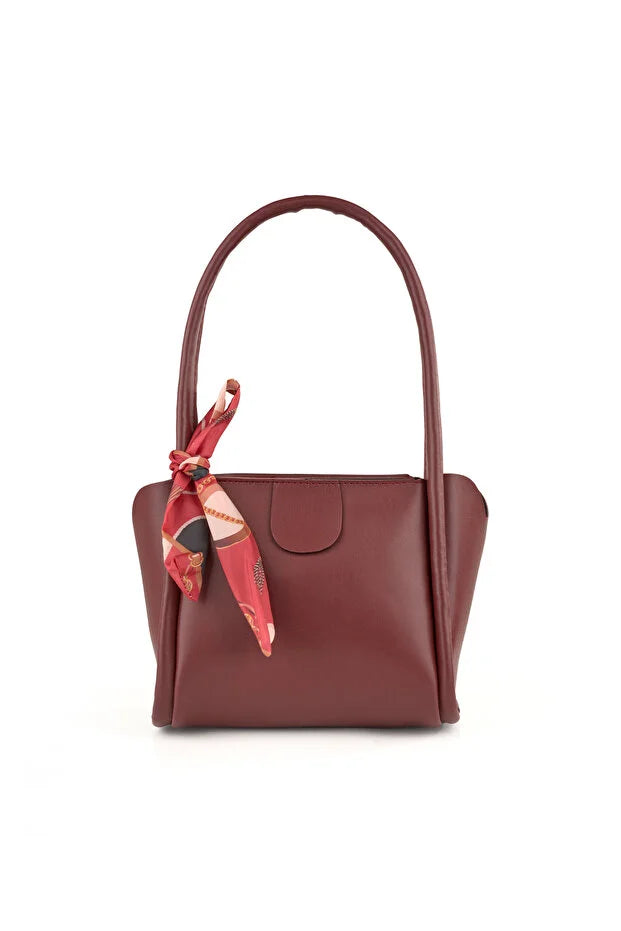 MYSTOBAG Women's Scarf Zipper Closure Shopper Hand and Shoulder Bag