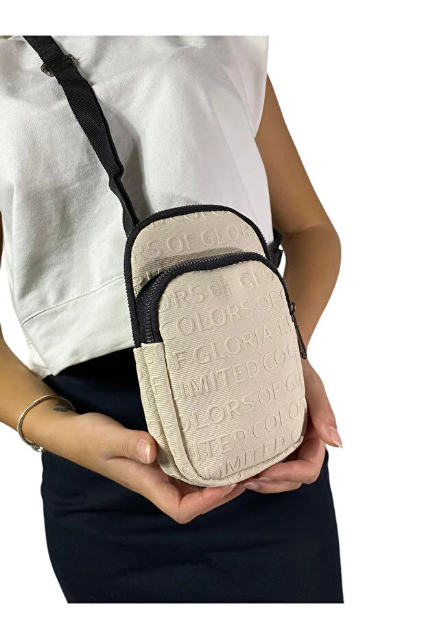 Gloria Taba Two-Eye Strap Phone Bag: Width 9 Cm, Length 18 Cm, Width 6 Cm.