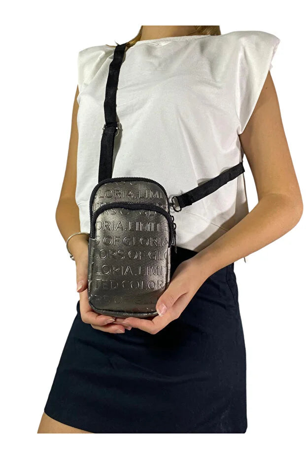Gloria Taba Two-Eye Strap Phone Bag: Width 9 Cm, Length 18 Cm, Width 6 Cm.