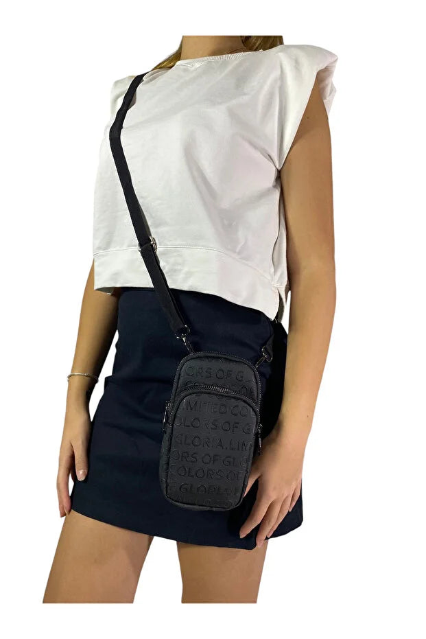 Gloria Taba Two-Eye Strap Phone Bag: Width 9 Cm, Length 18 Cm, Width 6 Cm.
