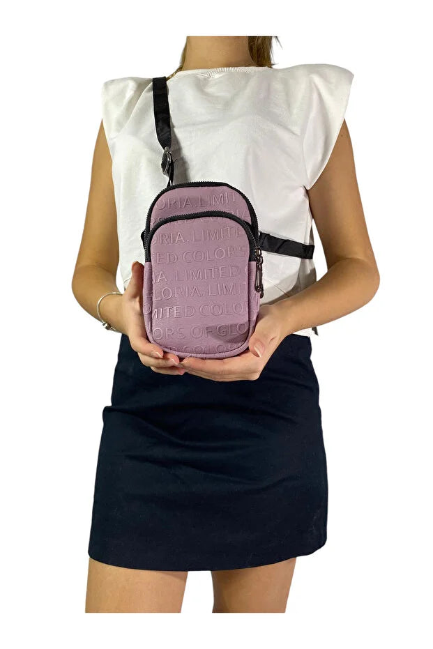 Gloria Taba Two-Eye Strap Phone Bag: Width 9 Cm, Length 18 Cm, Width 6 Cm.