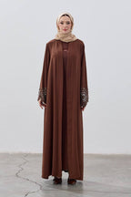 LEYLA STORE Elegant Bead Detailed Ferace