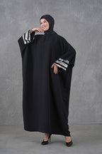 Ferace Abaya with Sequin Stripe Detail on the Collar
