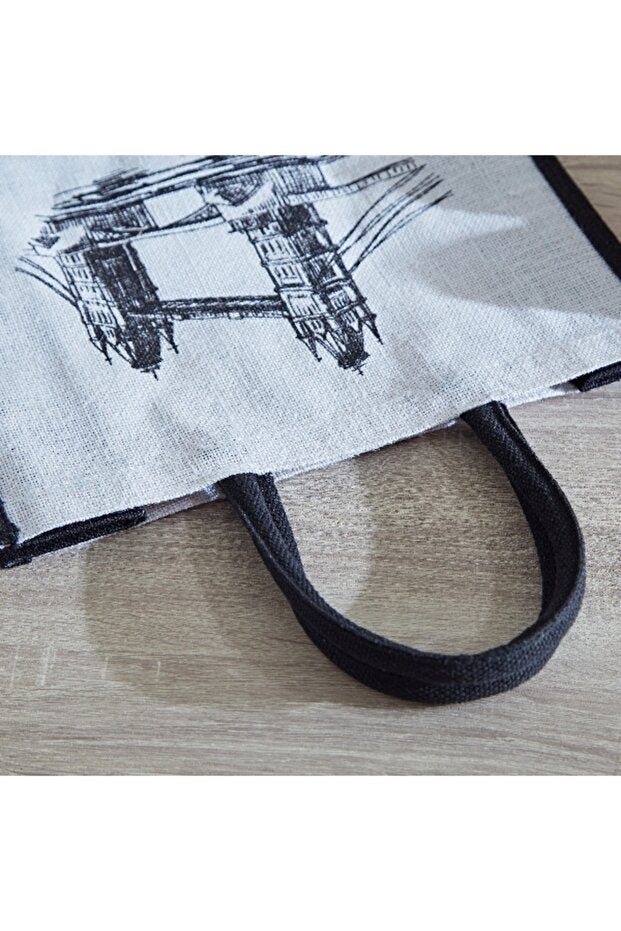 Home Box Illustrated Medium Shopping Bag - 30x38x18 cm