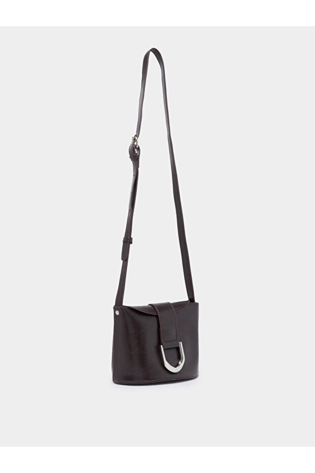 Styli Metal Buckle Detail Flap Crossbody Bag