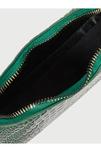 Styli Green Croco Shoulder Bag
