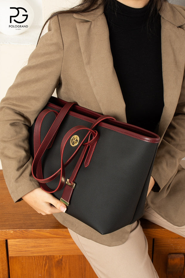 SOHO Original Women's Polo Collection Luxury Soft Leather Large Volume Oversized Classic & Stylish Shoulder Bag