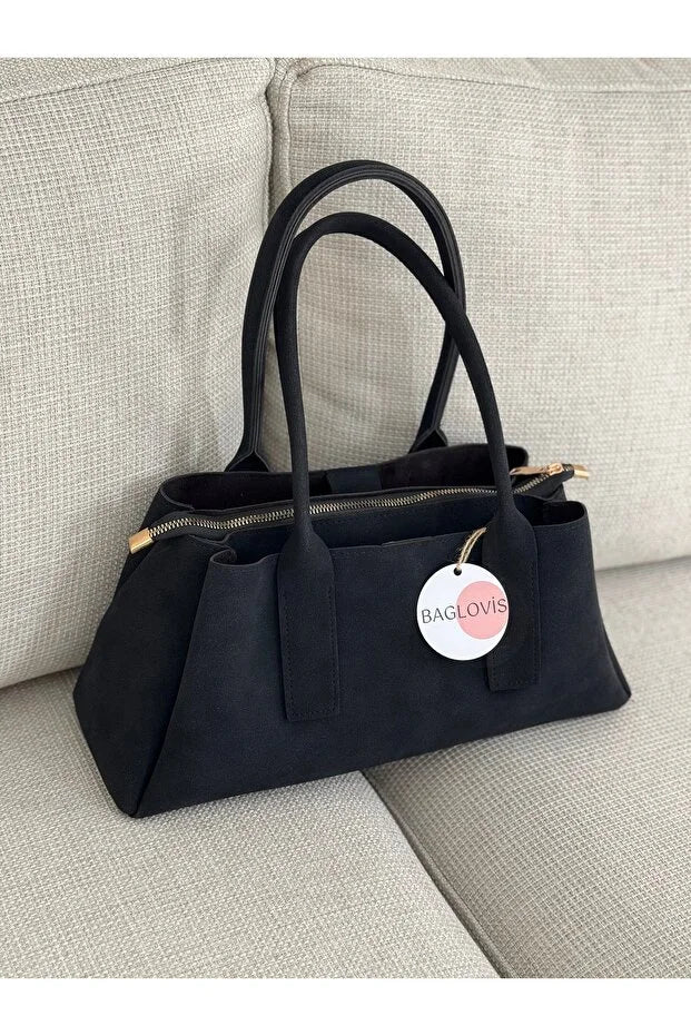 Burgundy Suede Women's Shoulder and Shoulder Bag En32 Boy16