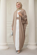 InStyle Abaya with Beige Draped Stone Dress