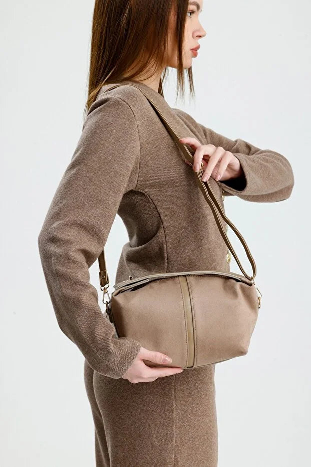Women's Archel Suede Handbag Bitter Brown
