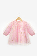 Le Mabelle Pink Star Detailed Baby Girl Tulle Dress - Vanessa
