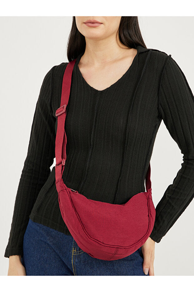 Plain Shoulder Bag with Adjustable Strap