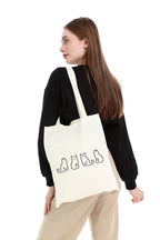 Çınar Bez Çanta Little Cats Printed Raw Cloth Bag