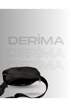 DERİMA Water Resistant Three Compartment Crinkle Fabric Crossbody and Shoulder Bag