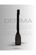 DERİMA Water Resistant Three Compartment Crinkle Fabric Crossbody and Shoulder Bag