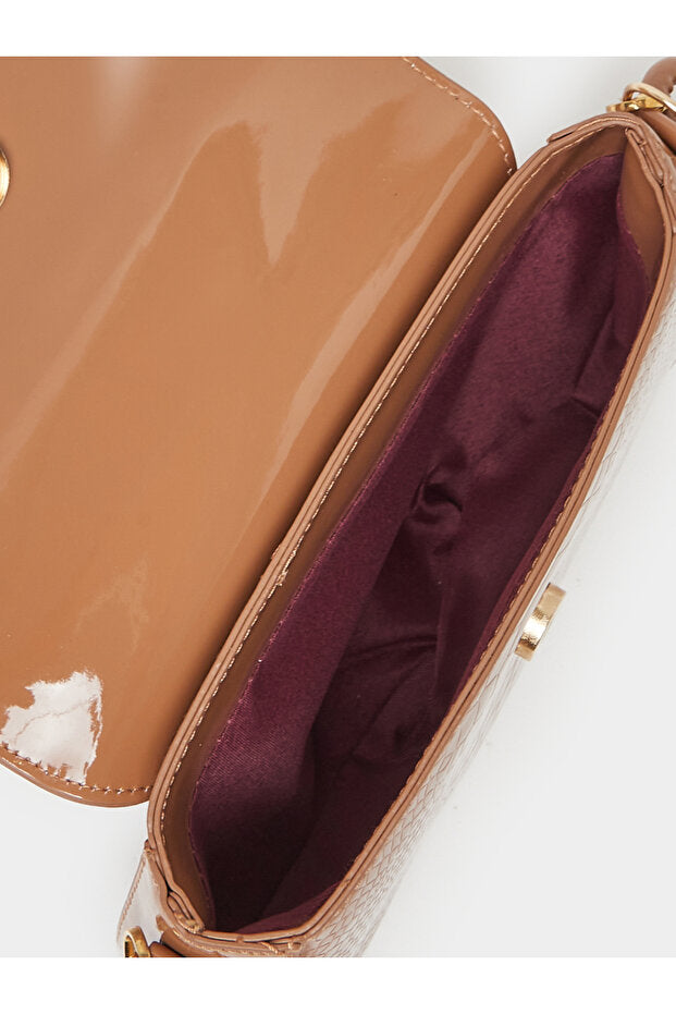 Styli Textured Shoulder Bag with Magnetic Closure