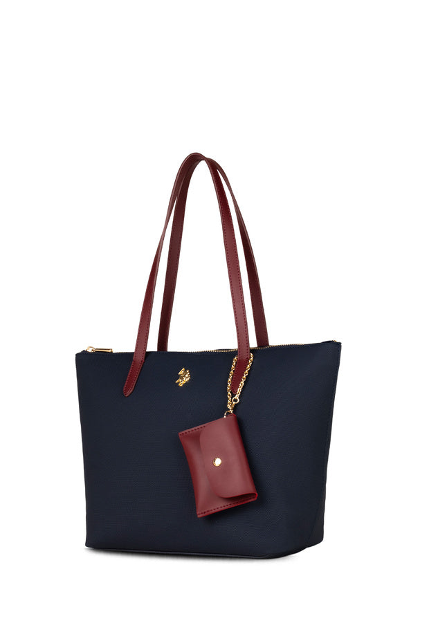 U.S. Polo Assn. Navy Blue-Claret Red Women's Shoulder Bag Us26303
