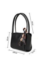 MYSTOBAG Women's Scarf Zipper Closure Shopper Hand and Shoulder Bag