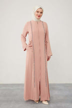 Levidor Rope Tied Stone Embroidered Powder Ferace