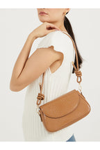 Styli Textured Shoulder Bag with Magnetic Closure