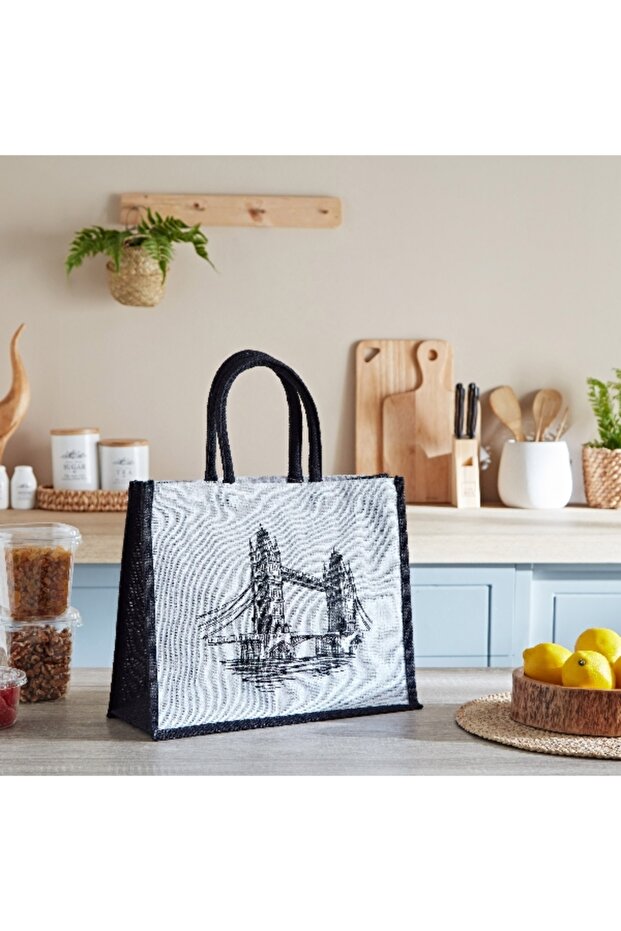 Home Box Illustrated Medium Shopping Bag - 30x38x18 cm