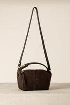 Women's Archel Suede Handbag Bitter Brown