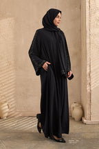 arga prive Special Design Navy Blue Shawl Suit Ferace