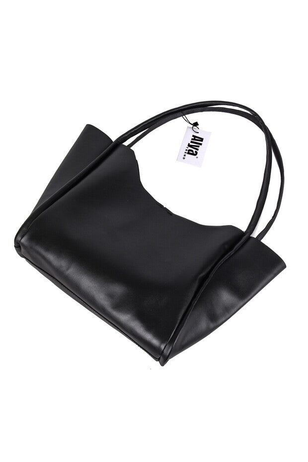 MİRO POLO Shoulder Bag Women's Black Snap Closure Hand and Shoulder Bag Stylish Design