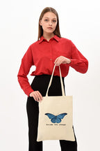 Çınar Bez Çanta Become The Change Printed Raw Cloth Bag