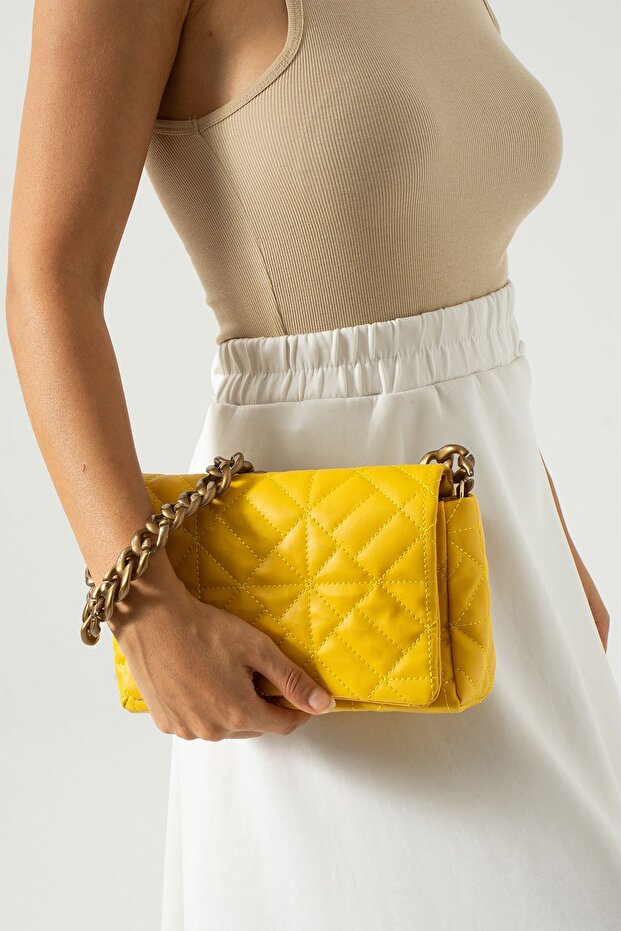 Kaya Bag Yellow Women's Shoulder and Crossbody Bag 15X26 Size