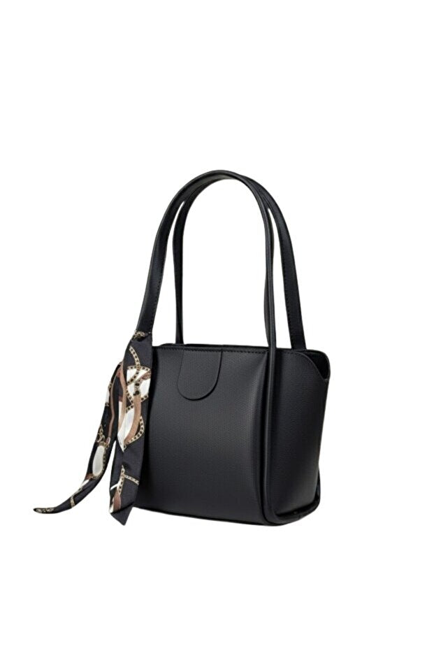 MYSTOBAG Women's Scarf Zipper Closure Shopper Hand and Shoulder Bag