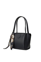 MYSTOBAG Women's Scarf Zipper Closure Shopper Hand and Shoulder Bag