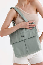 iRush Green H0002 Daily Women's Shoulder Bag - 3 Compartments, Cover, Canvas Fabric, L:35 E:35