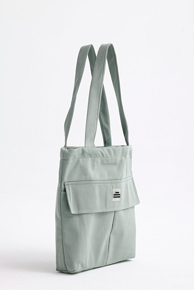 iRush Green H0002 Daily Women's Shoulder Bag - 3 Compartments, Cover, Canvas Fabric, L:35 E:35