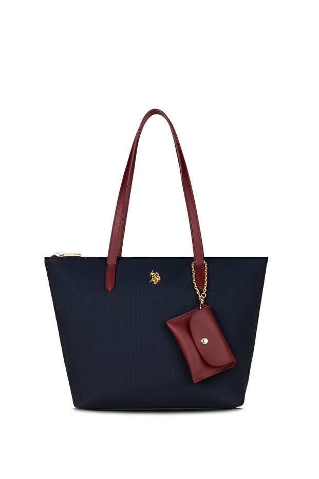 U.S. Polo Assn. Navy Blue-Claret Red Women's Shoulder Bag Us26303