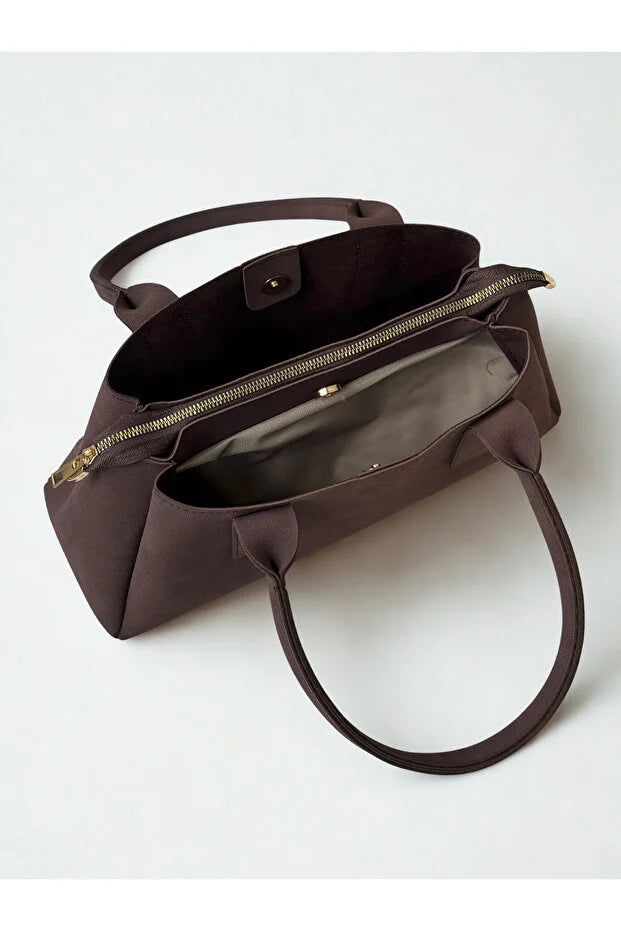 Burgundy Suede Women's Shoulder and Shoulder Bag En32 Boy16