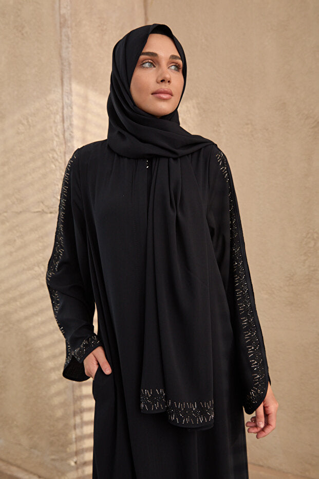 arga prive Special Design Navy Blue Shawl Suit Ferace