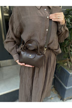 PurpleART Women's Bitter Brown Mini Hand and Shoulder Bag 13X20Cm