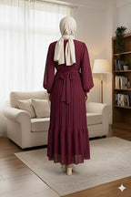 STYLE NİŞANTAŞI Chiffon Pleated Dress