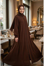 sefamerve Aerobin Fabric Sleeve Elastic Zippered Mevlana Ferace 4140-01 Brown