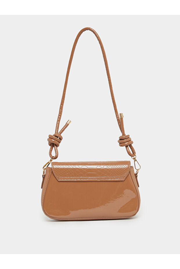 Styli Textured Shoulder Bag with Magnetic Closure