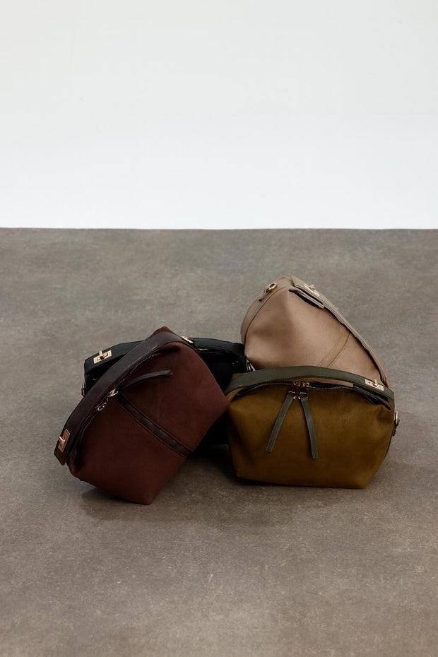 Women's Archel Suede Handbag Bitter Brown