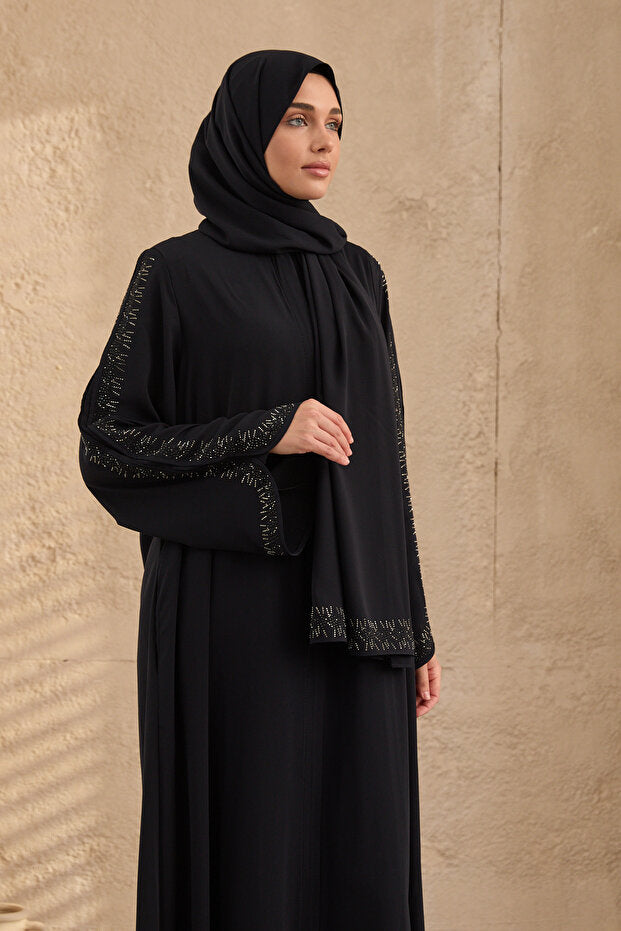 arga prive Special Design Navy Blue Shawl Suit Ferace