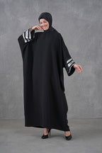 Ferace Abaya with Sequin Stripe Detail on the Collar
